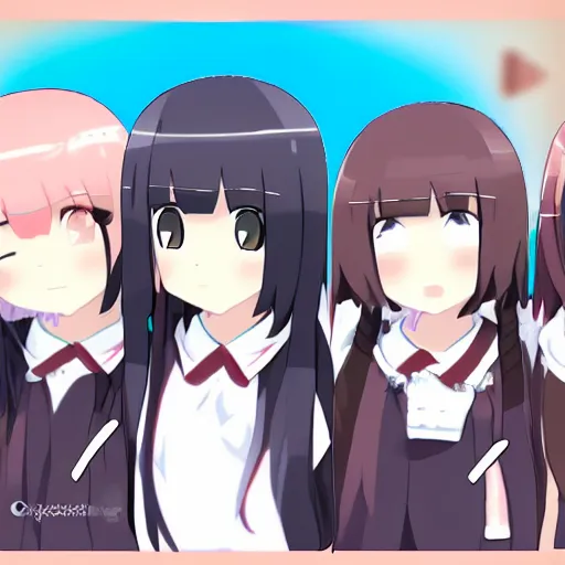 Image similar to Hitori Bocchi going wahaha in cute anime style drawing 4k