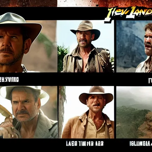 Image similar to still frames from new indiana jones movie