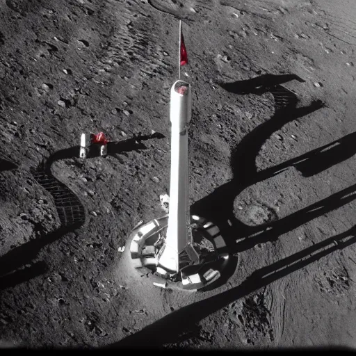 Prompt: effiel tower on moon