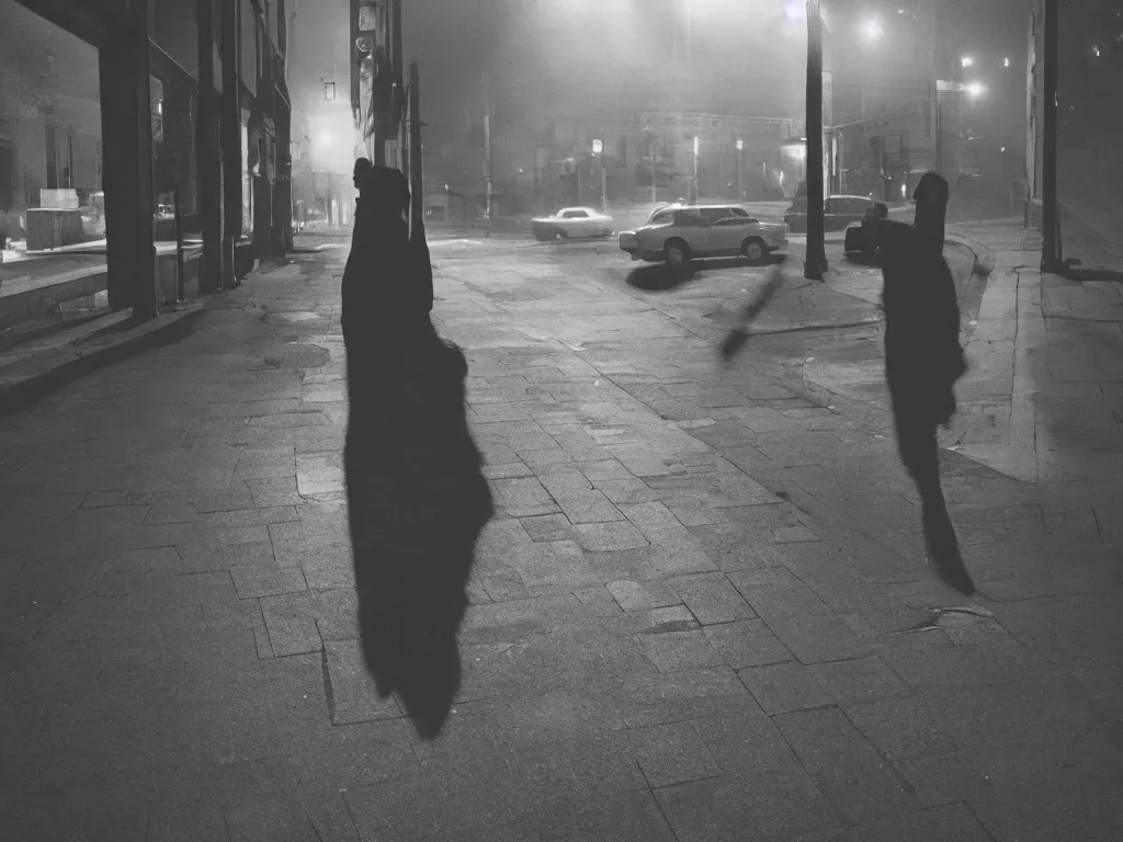 Image similar to street photography, light and shadow effects, golden time, loneliness, quiet, freezing, by matt stuart, elliot erwitt, stephen shore, william eggleston, junku nishimura.