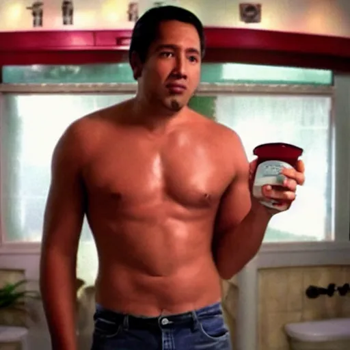 Image similar to terry cruz in the weirdest old spice commercial you've ever seen