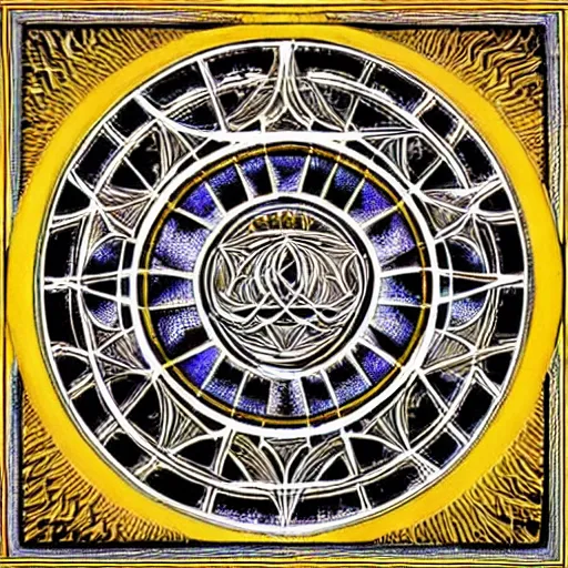 Image similar to sacred geometry, alchemy, freemasonry, martinism, rosicrucianism, secrets of the merkabah in the style of alex grey