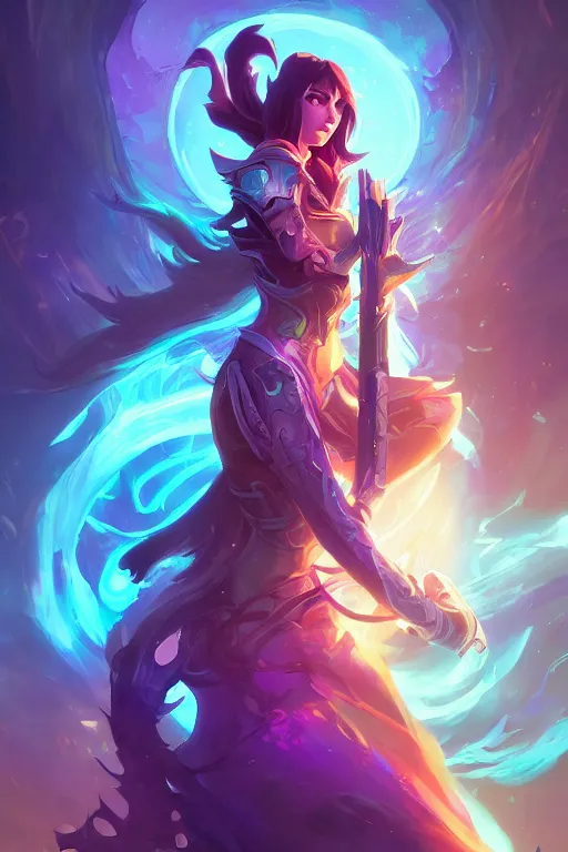Prompt: seraphine league of legends wild rift hero champions arcane fantasy digital painting bioluminance alena aenami artworks in 4 k design by lois van baarle by sung choi by john kirby artgerm and greg rutkowski and magali villeneuve tank support marksman mage fighter assassin,