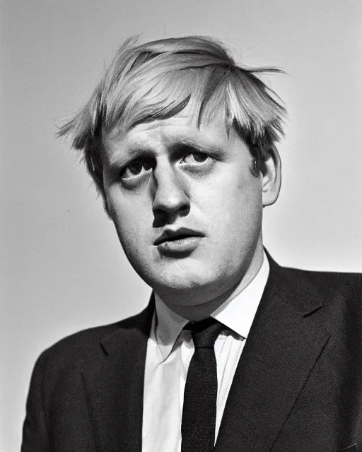 Prompt: a 1 9 6 0 s portrait of a looking like boris johnson