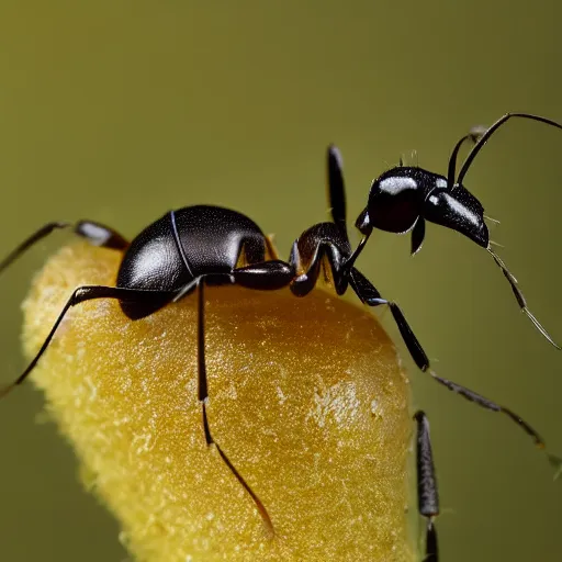 Image similar to a macrophoto portrait of an ant