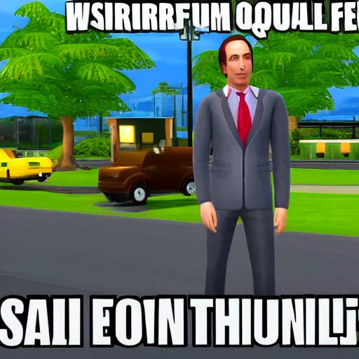 Prompt: saul goodman in sims