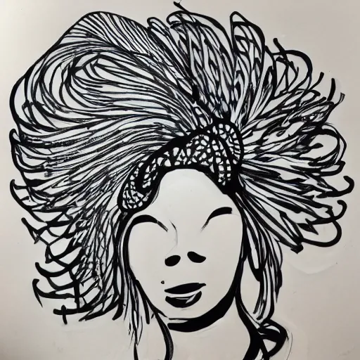 Image similar to dignity, permanent marker, line drawing