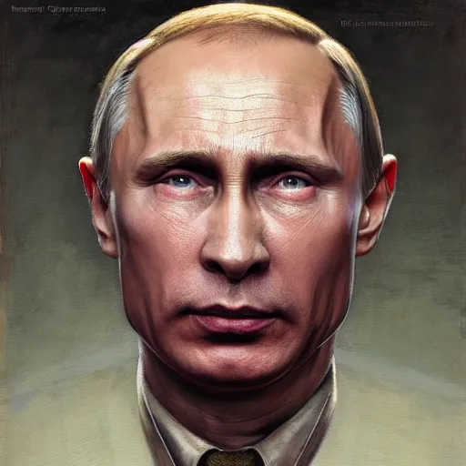 Image similar to vladimir putin, vladimir putin with pig nose, toothless mutant, horror, macabre by donato giancola and greg rutkowski and wayne barlow and zdzisław beksinski, realistic face, digital art