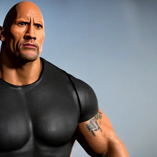 Image similar to dwayne johnson rendered in unreal engine