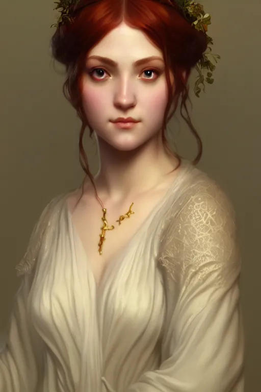 Image similar to a portrait of a Fey, illustration, soft lighting, soft details, painting oil on canvas by Edmund Blair Leighton and Charlie Bowater octane render trending on artstation d&d characters, 4k, 8k, HD