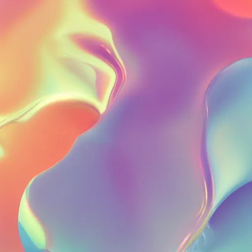 Prompt: high quality rendering of phone wallpaper, glossy fluid transulcent shapes in pastel colors floating, octane, redshift, 4k