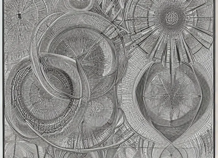 Image similar to symmetry!! hyper detailed bw linear pencil drawing, arabic man portrait, organic symmetric shapes by ernst haeckel