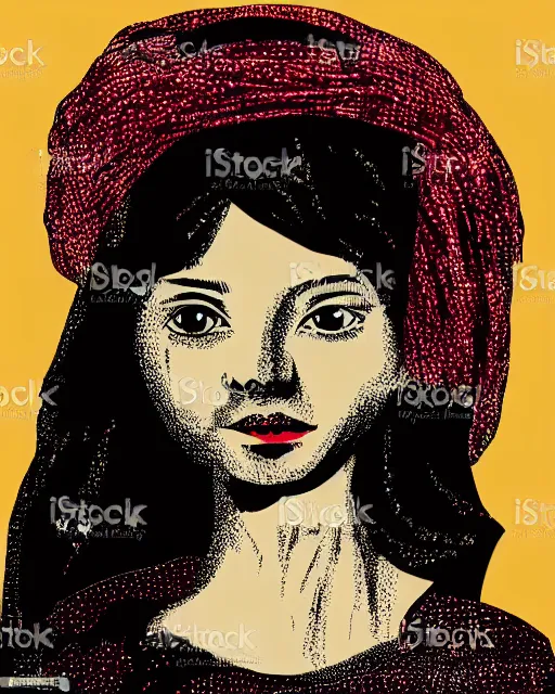 Prompt: cotton girl vector art illustration