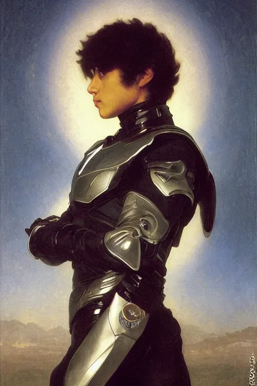 Image similar to portrait of a kamen rider rx, majestic, solemn, by bouguereau