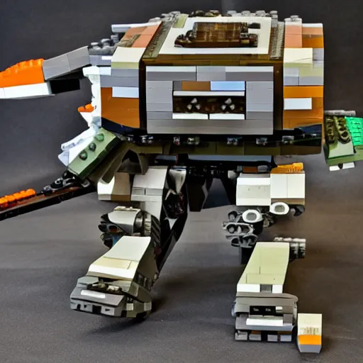 Image similar to mechwarrior timberwolf lego set