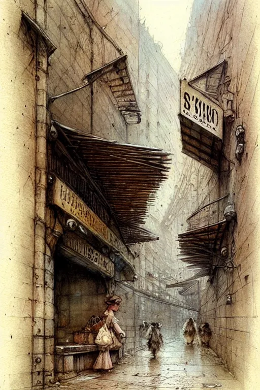 Image similar to (((((1950s underground city . muted colors.))))) by Jean-Baptiste Monge !!!!!!!!!!!!!!!!!!!!!!!!!!!