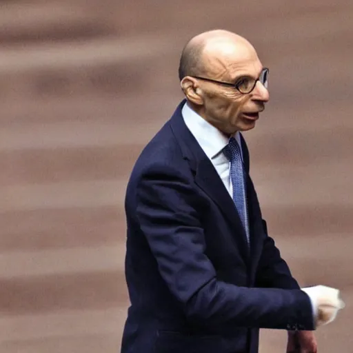 Prompt: dramatic photo of Enrico Letta just discovered that he just lost the elections