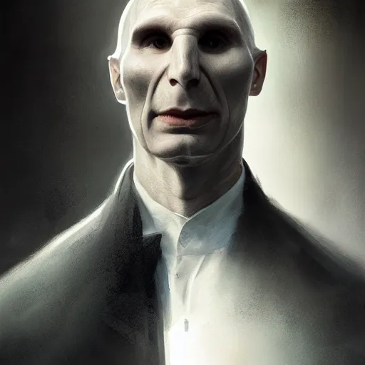 portrait of voldemort, no nose, exudes terror, castle, | Stable ...