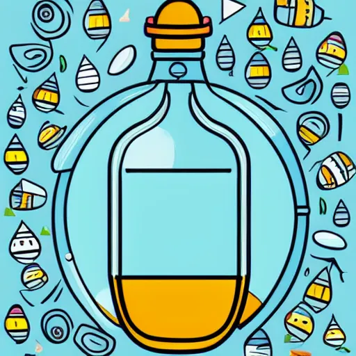 Image similar to Ship in a bottle, sticker, colorful, illustration, highly detailed, smooth and clean vector curves, no jagged lines, vector art, smooth