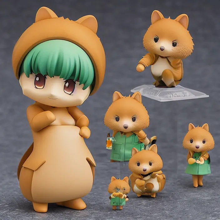 Image similar to quokka, an anime nendoroid of a quokka, figurine, detailed product photo