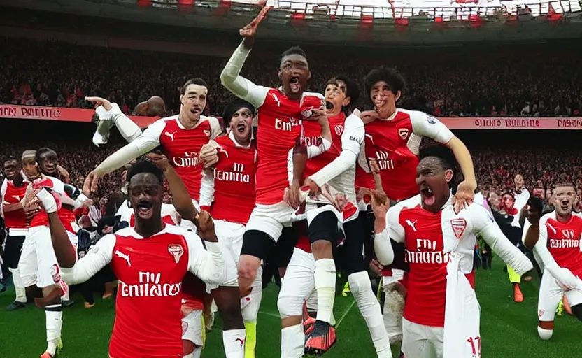 Image similar to “Arsenal Football Club winning the English Premier League”