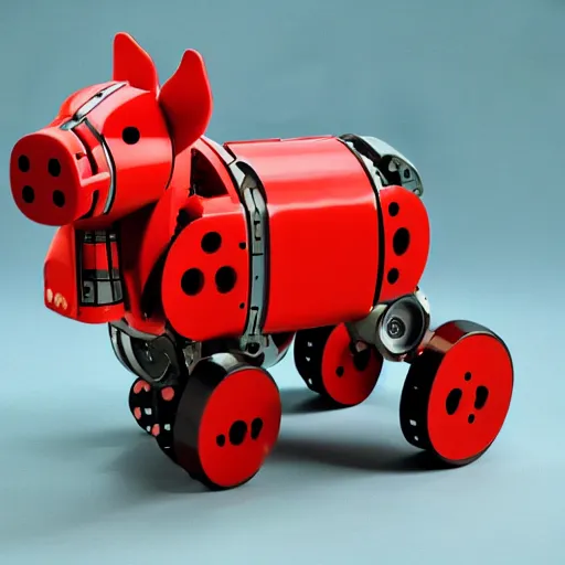 Prompt: mechanical pig robot