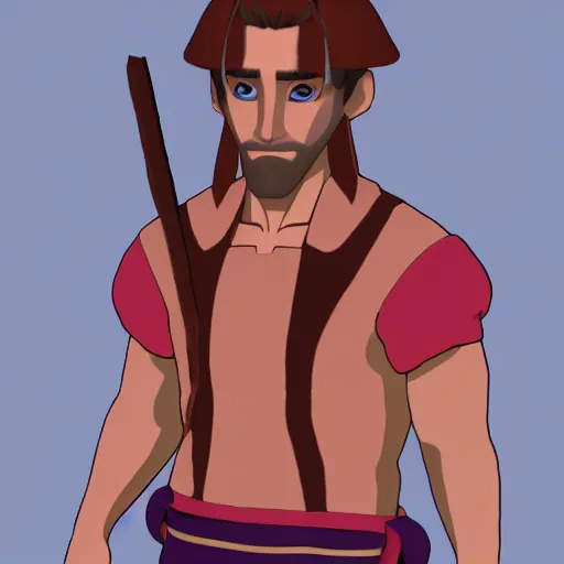 Prompt: jake gyllenhaal as inuyasha 3 d render, soft light