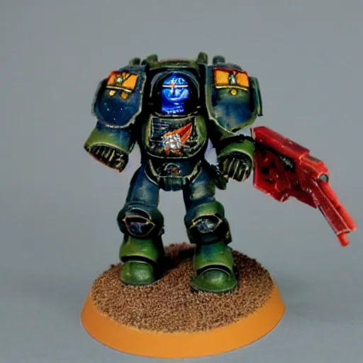 Image similar to an armored space marine