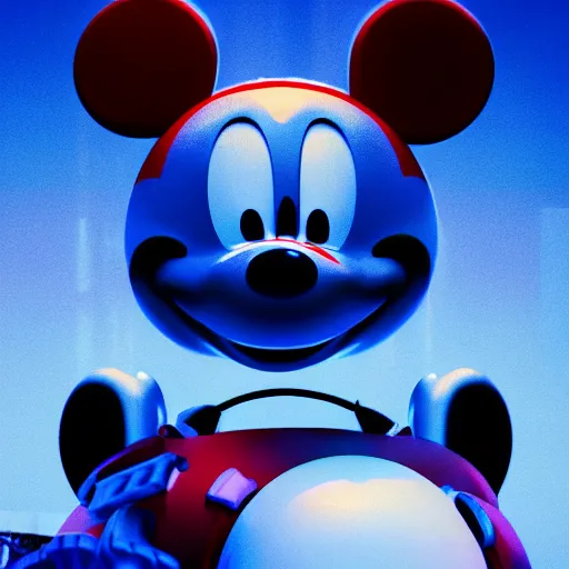 Prompt: netflix workers necropsy mickey mouse head by beeple, 8 k resolution, ultra realistic