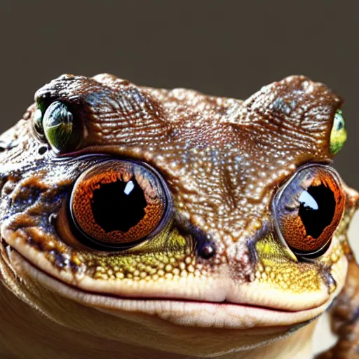 Image similar to macro hyper-realistic hypnotoad Futurama