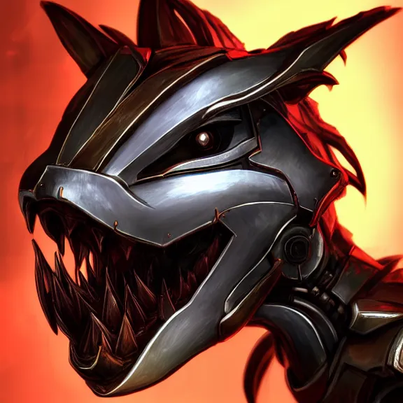 Image similar to close up headshot of a cute beautiful stunning anthropomorphic female robot dragon, with sleek silver metal armor, glowing OLED visor, facing the camera, high quality maw open and about to eat you pov, food pov, the open maw being highly detailed well designed, highly detailed digital art, furry art, anthro art, sci fi, warframe art, destiny art, high quality, 3D realistic, dragon mawshot, maw art, pov furry art, furry mawshot, macro art, dragon art, Furaffinity, Deviantart Eka's Portal, G6