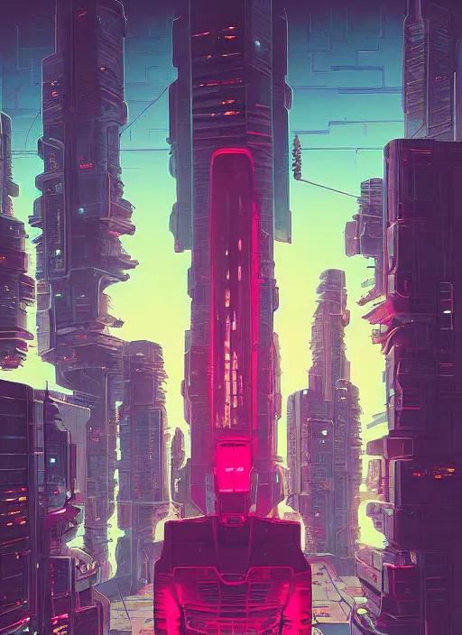 Image similar to a painting of a giant robot standing in front of a city, cyberpunk art by beeple by dan mumford, behance contest winner, nuclear art, dystopian art, apocalypse art, sci - fi