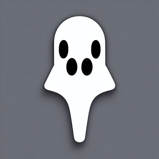 Prompt: pac man ghost as hello emoji, telegram sticker design, flat design, glossy design, white outline.