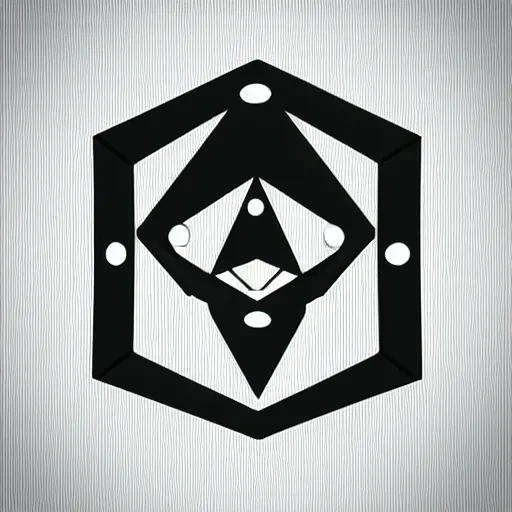 Prompt: minimalist vector origami icon symmetrical D20 dice