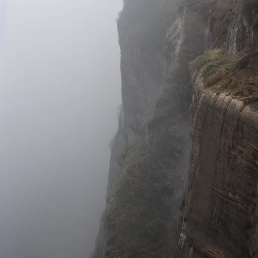 Image similar to urban canyon in fog