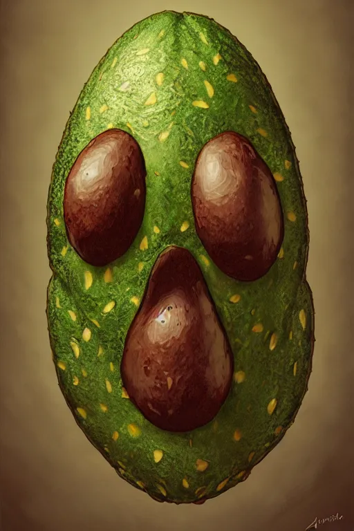 Image similar to avocadoman is a superhero, artgem, digital painting, color painting, hyperrealistic, concept art, oil painting, masterpiece, concept art, trending on deviantart, realistic and detailed face, highly detailed, high quality, 8 k, soft lighting, fancy colors, fantasy, cinematic, high coherence