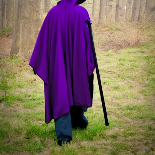 Image similar to grim reaper, purple cloak