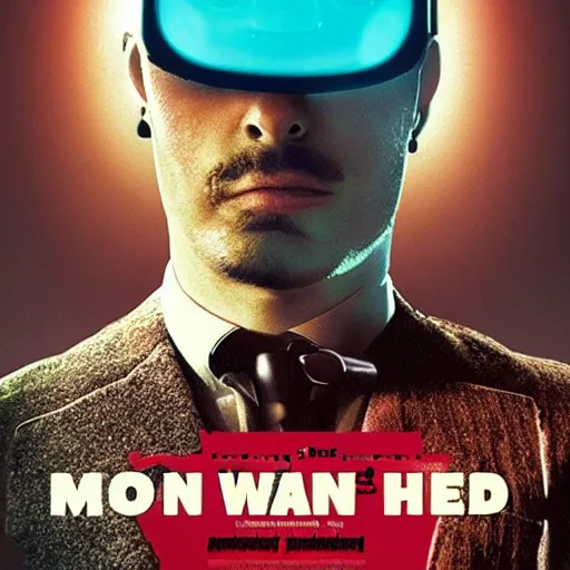 Image similar to the man with robot head, movie by edgar wright