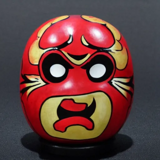 Prompt: demon with daruma head