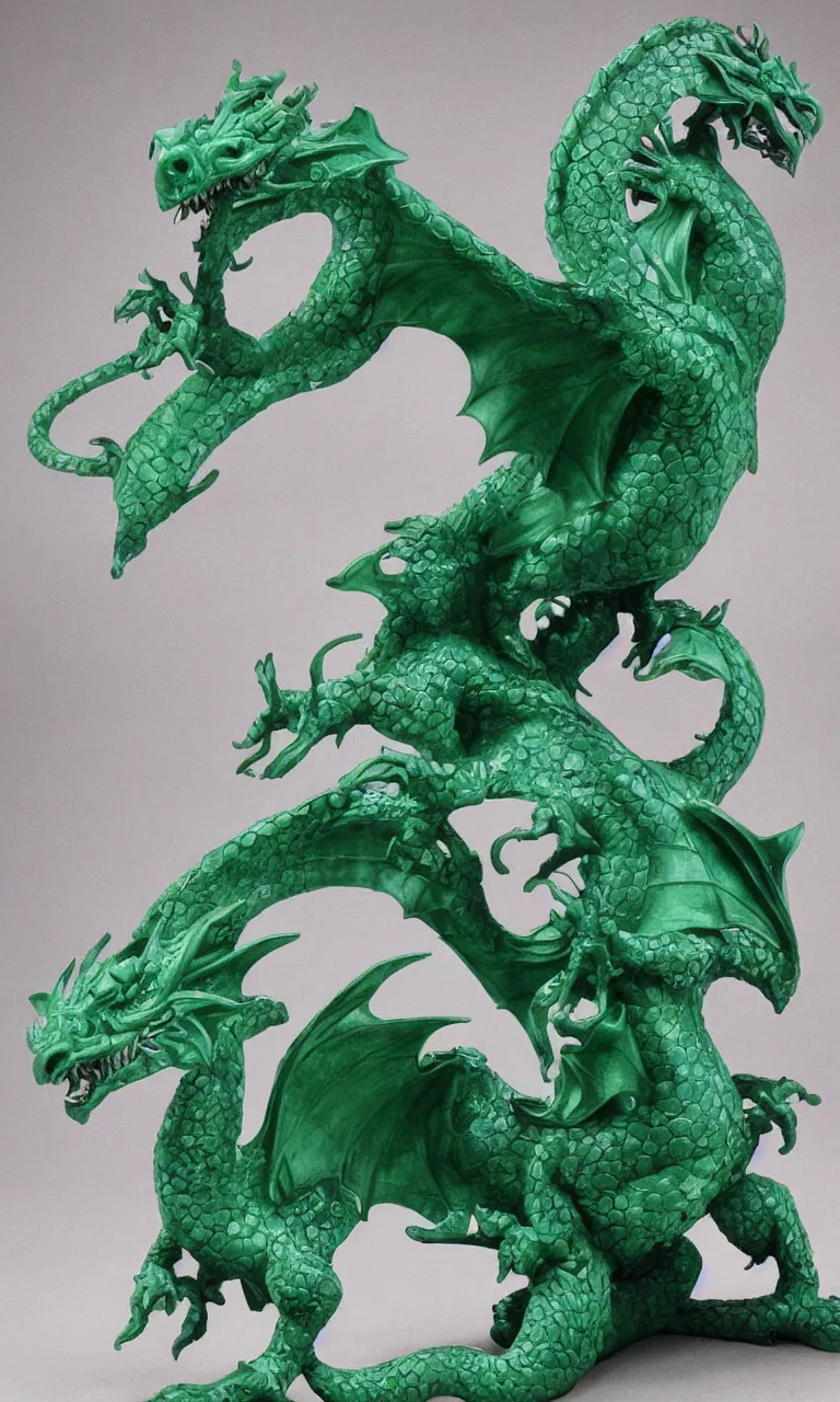 Image similar to A dragon statue made of jade