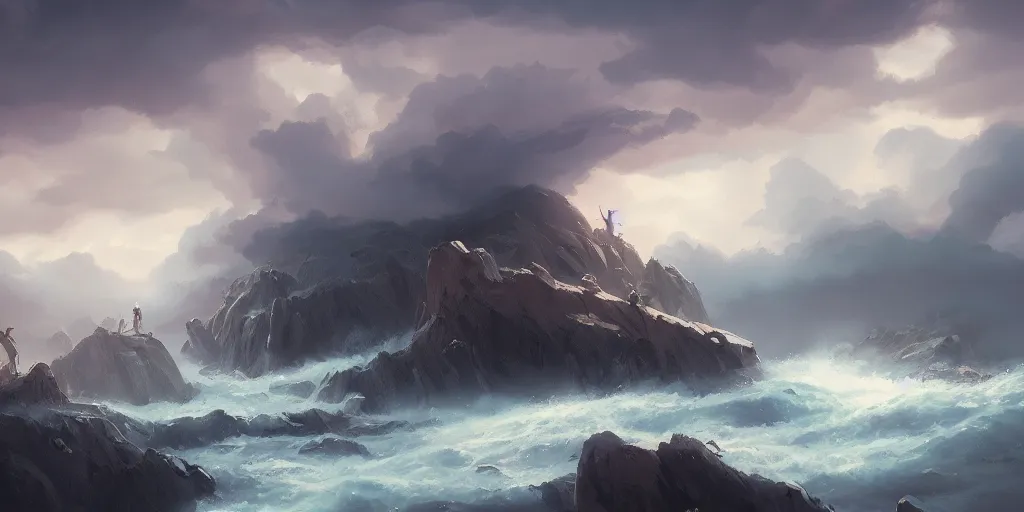 Image similar to a storm, highly detailed oil painting, Jessica Rossier, Studio Ghibli, digital art, octane render, beautiful composition, trending on artstation, masterpiece