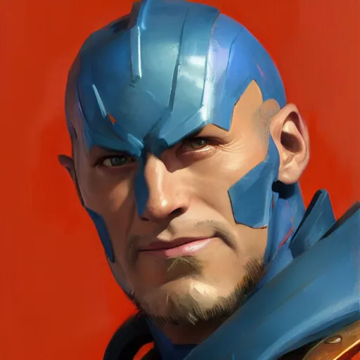 Image similar to greg manchess portrait painting of partially armored yondu udonta as overwatch character, medium shot, asymmetrical, profile picture, organic painting, sunny day, matte painting, bold shapes, hard edges, street art, trending on artstation, by huang guangjian and gil elvgren and sachin teng