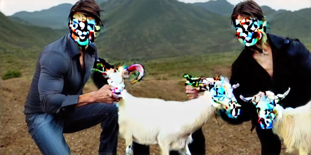 Image similar to tom cruise sacrificing a goat