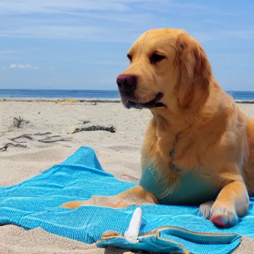 Image similar to lemon relaxing on the beach