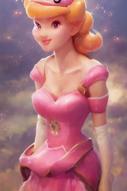 Prompt: a portrait of princess peach, made by stanley artgerm lau, wlop, rossdraws, artstation, cgsociety, concept art, cgsociety, octane render, trending on artstation, artstationhd, artstationhq, unreal engine, 4 k, 8 k,