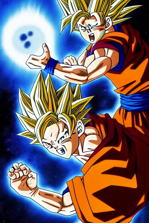 Image similar to goku making a spirit bomb, high resolution, hd, 4k, by Franklin Booth