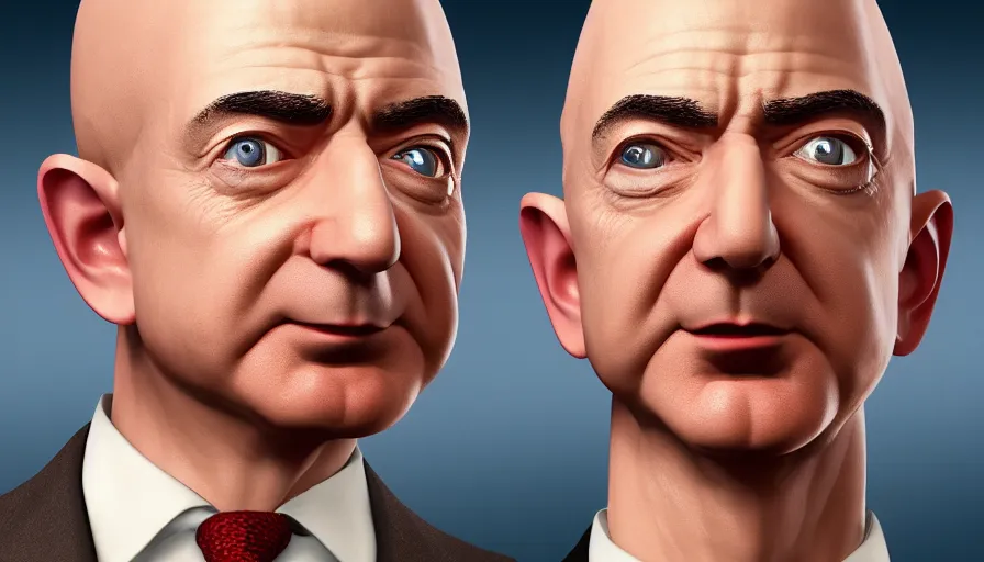 Prompt: Jeff Bezos is Mr. Bean, hyperdetailed, artstation, cgsociety, 8k