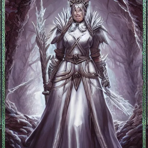 Image similar to silvergill adept, winterthorn blessing, by Volkan Baga and Etienne Delessert