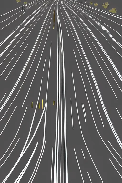 Image similar to minimalist boho style art of a freeway, illustration, vector art