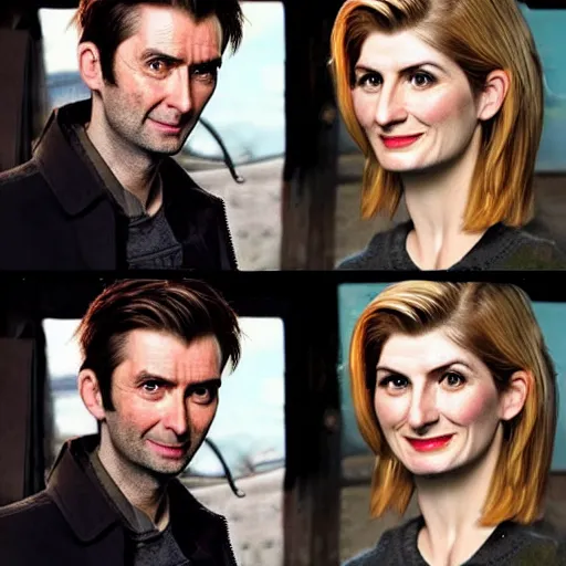 Image similar to david tennant mixed with jodie whittaker